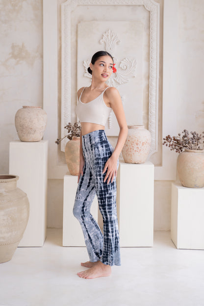 Sadhana Flare Pants - Tie-dye Baby Blue