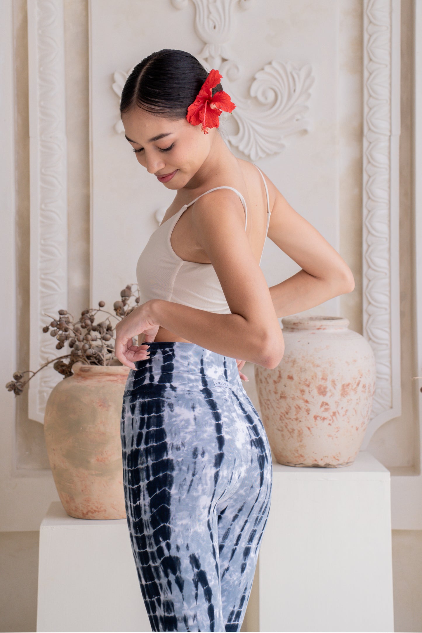 Sadhana Flare Pants - Tie-dye Baby Blue