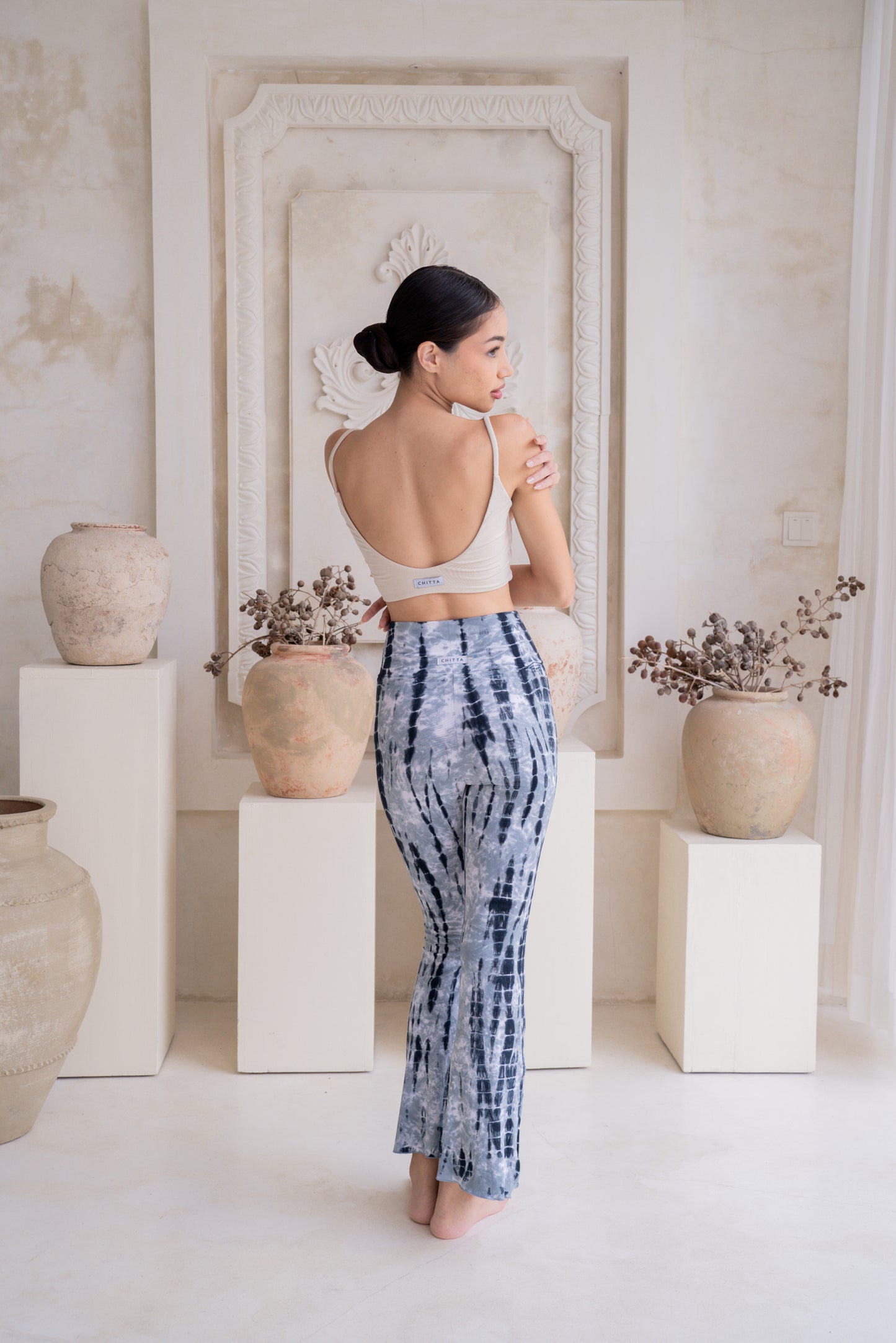 Sadhana Flare Pants - Tie-dye Baby Blue