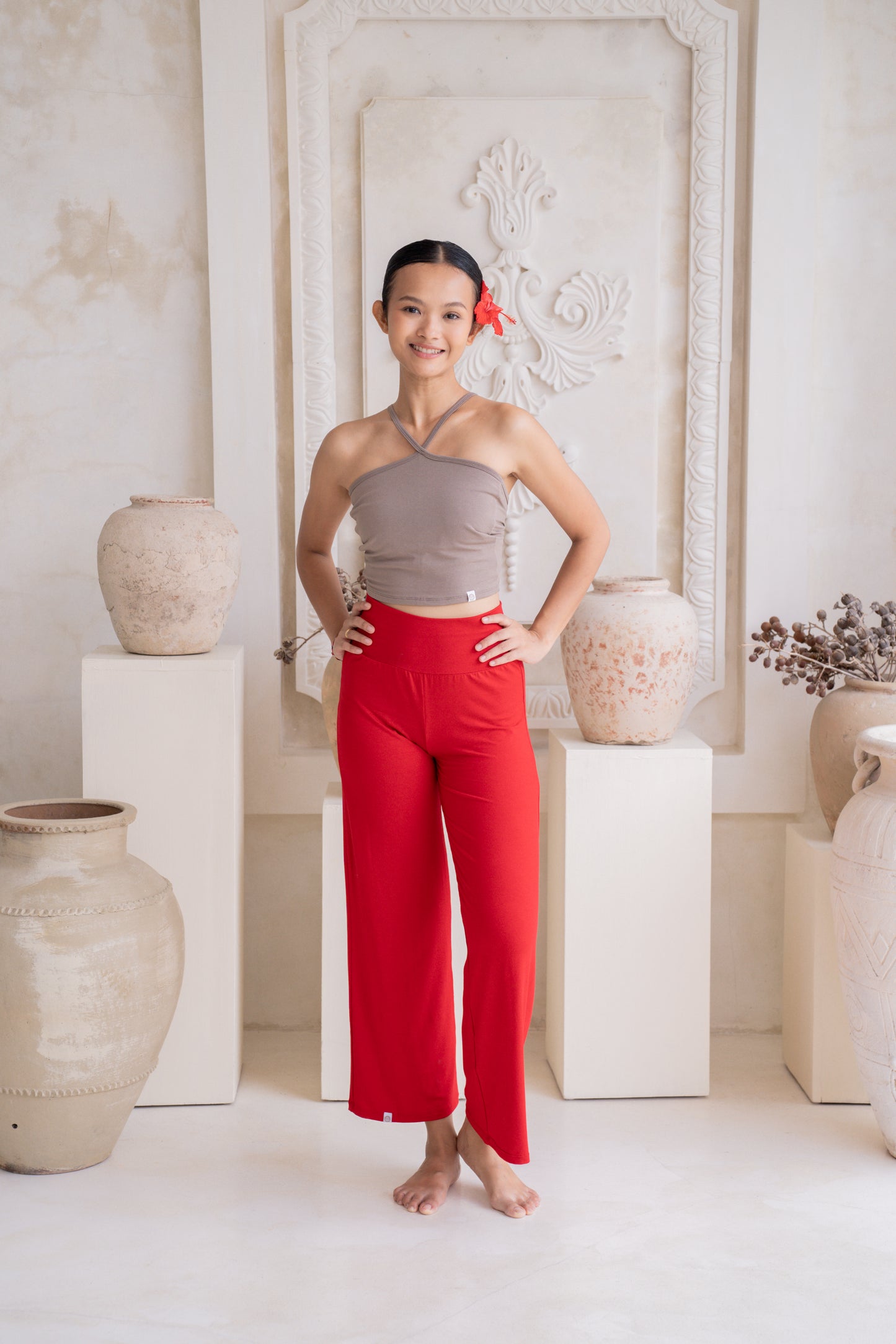 Mana Straight Pants - Chilli