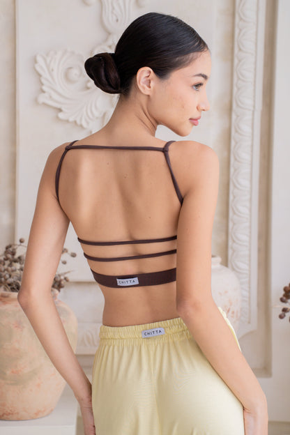 Dhara Strappy Back Top - Chocolate