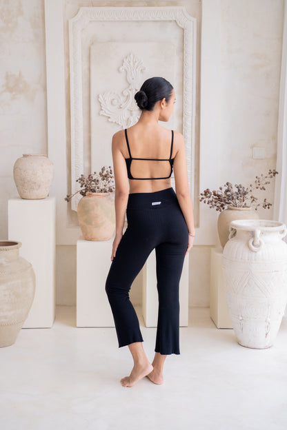 Sadhana Ribbed Flare Pants - Noir