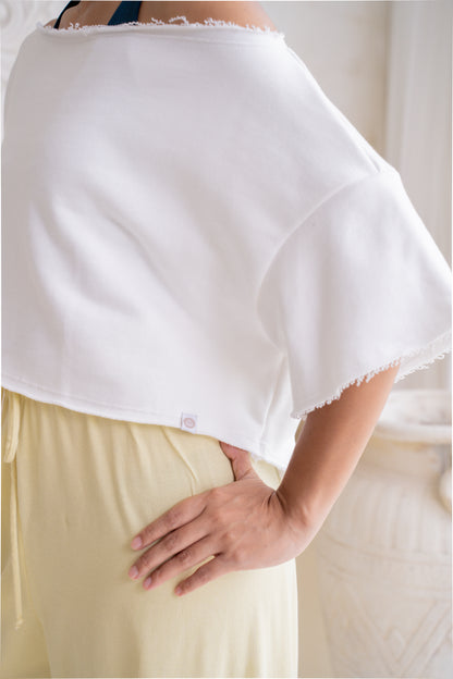 Asha Organic French Cotton Sweatshirt - Milk