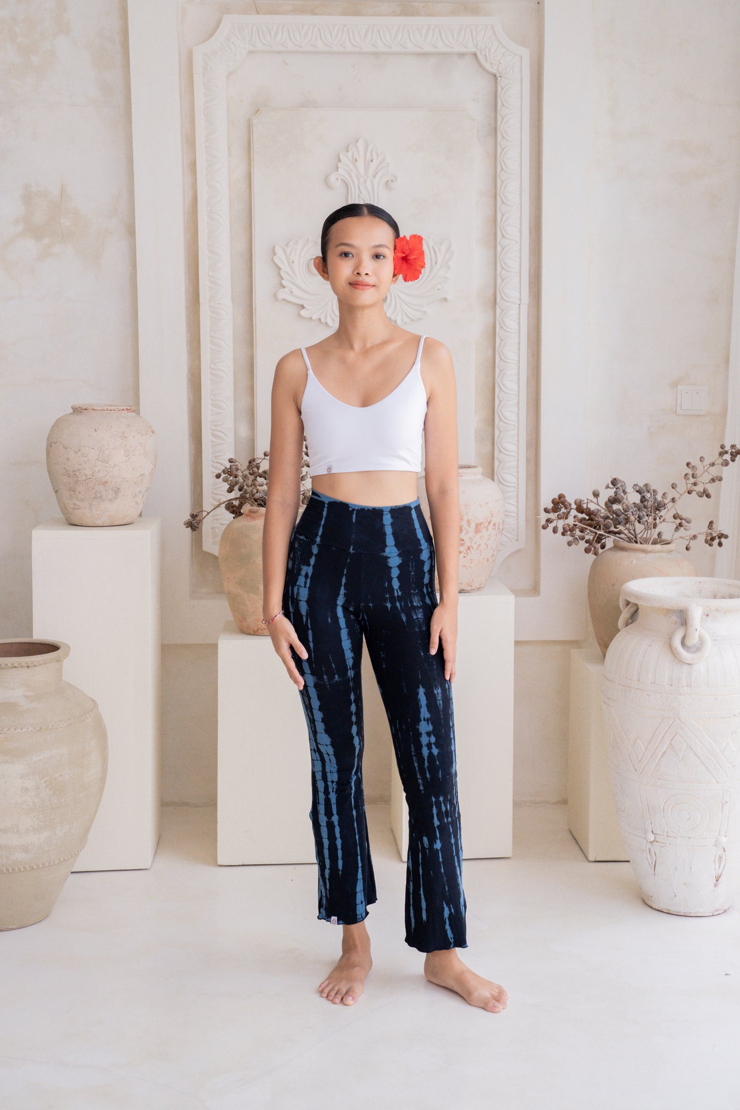 Sadhana Flare Pants - Tie-dye Navy