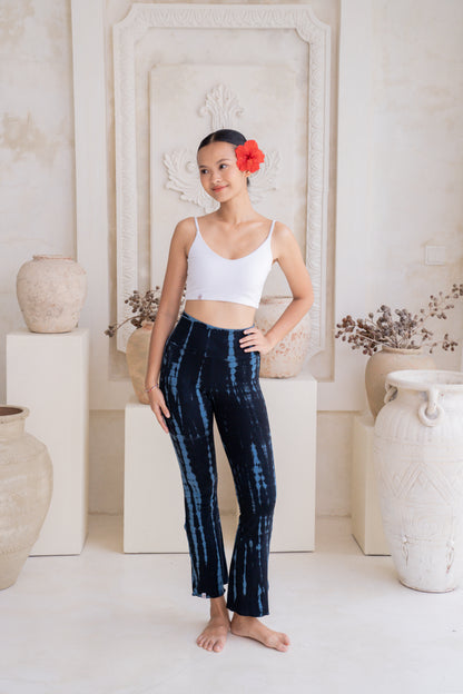 Sadhana Flare Pants - Tie-dye Navy