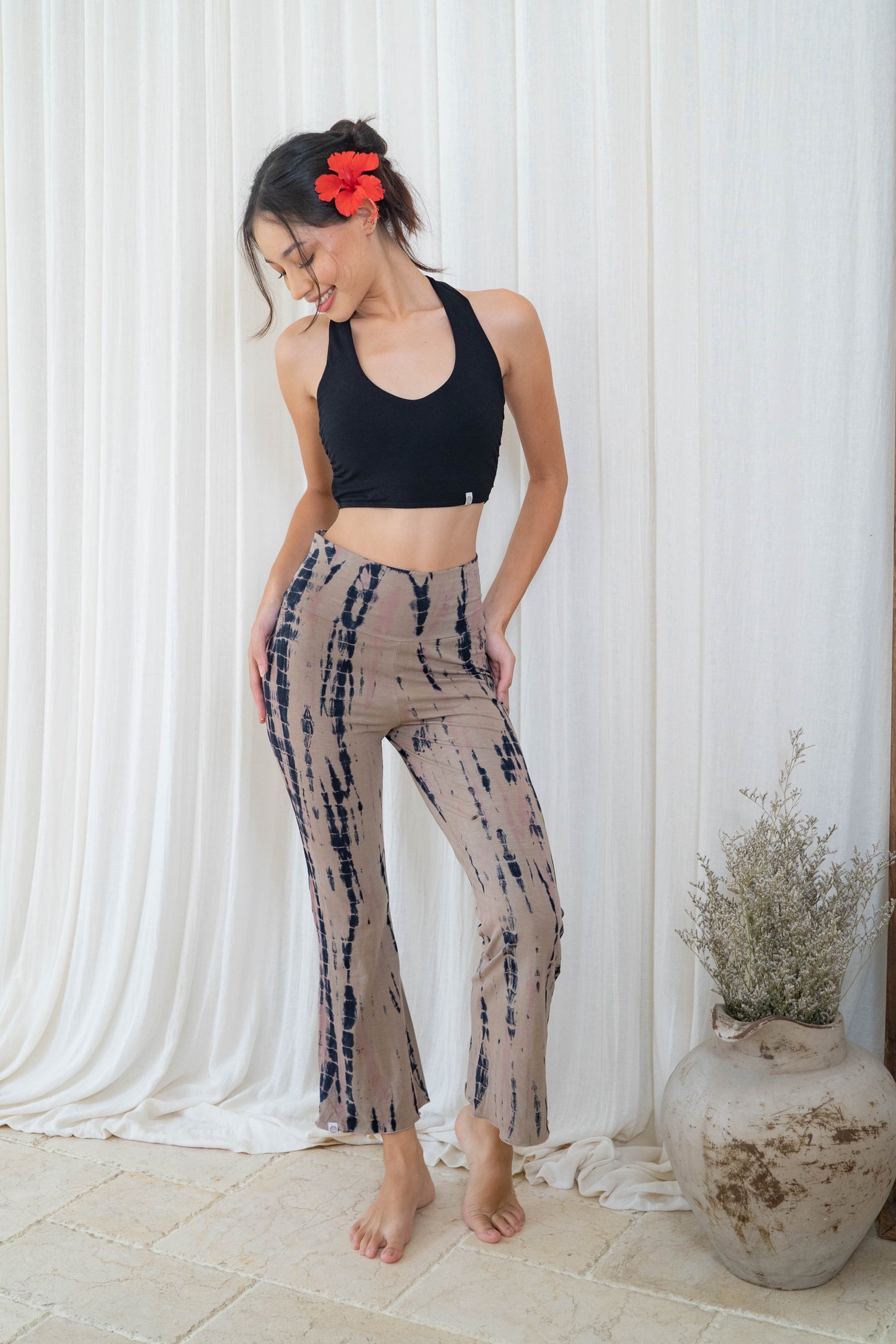 Sadhana Flare Pants - Tie-dye Rose Beige