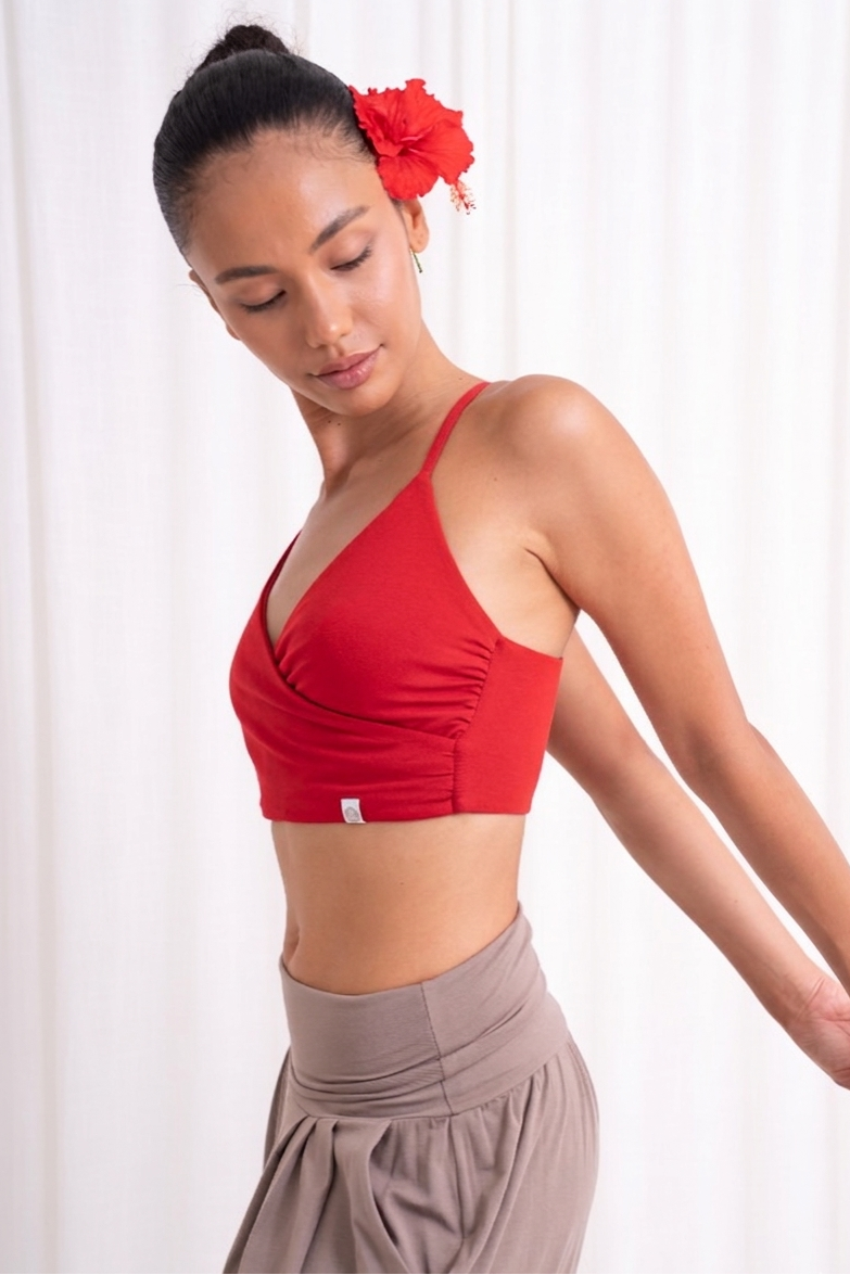 Shanti Wrap Top - Wild Rose