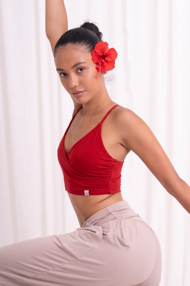 Shanti Wrap Top - Wild Rose